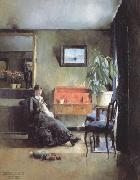 Harriet Backer Blue Interior (nn02) china oil painting reproduction